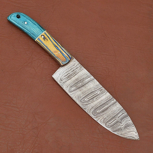 Custom Handmade Damascus Steel Kitchen Knife | Full Tang Fillet Chef Knife