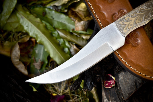 Custom 440C Steel Skinner Knife | D2 Tool Steel Handle | Veterans Gift | Decorative Knife