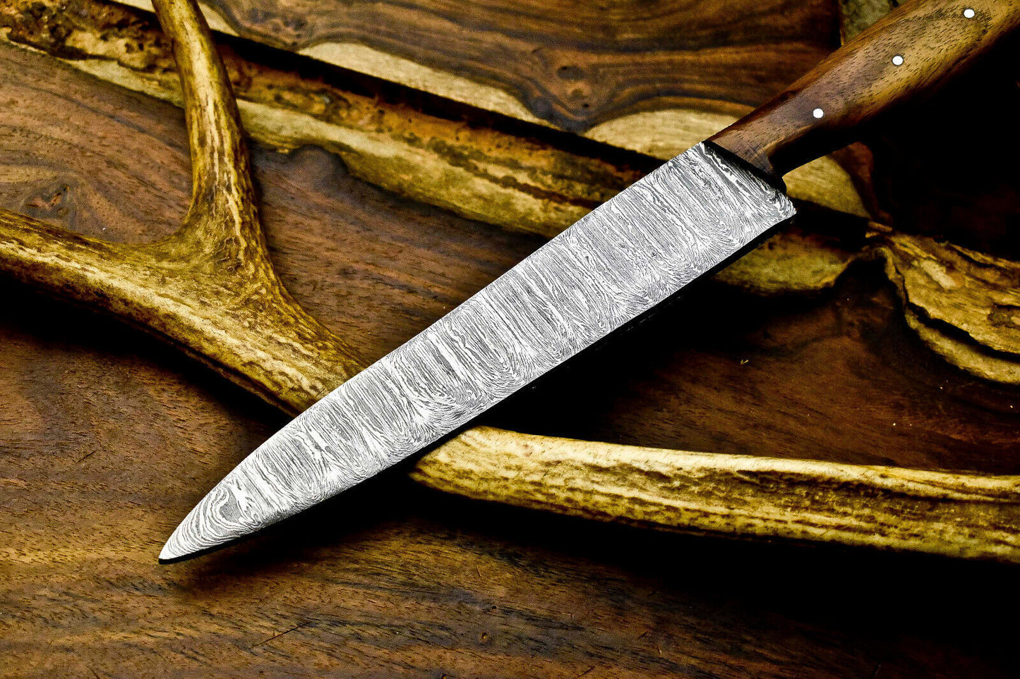 12" Handcrafted Damascus Steel Chef Knife – Full Tang Kitchen Knife