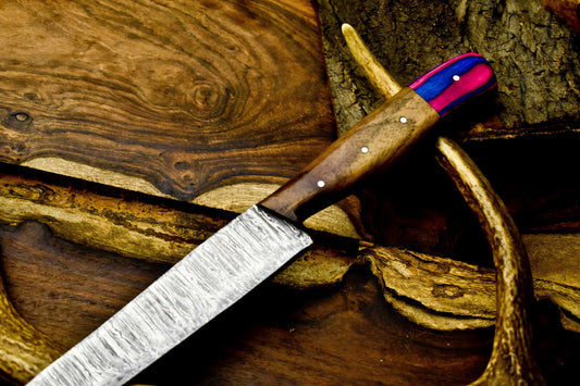 12" Handcrafted Damascus Steel Chef Knife – Full Tang Kitchen Knife