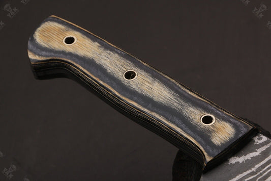 16" Custom Hand Forged Fire Damascus Steel Brisket Knife for Kitchen & Chef