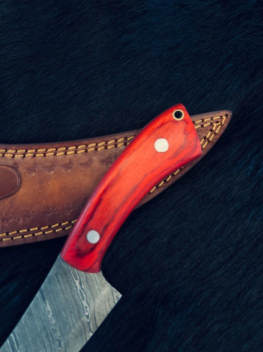 11.5" Custom Handmade Twist Damascus Steel Santoku Chef Knife