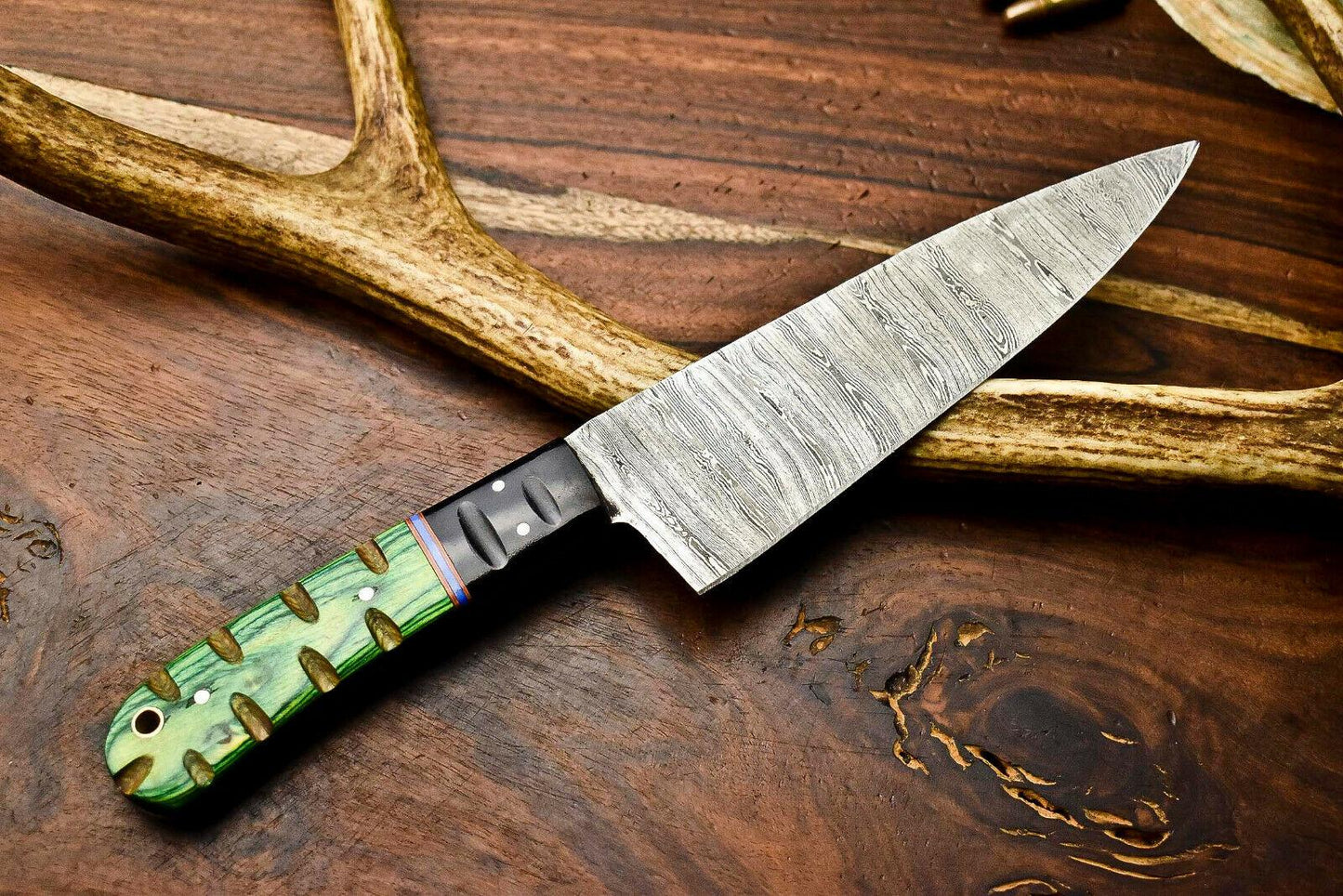 Premium Handcrafted Damascus Steel Chef Knife | Full Tang