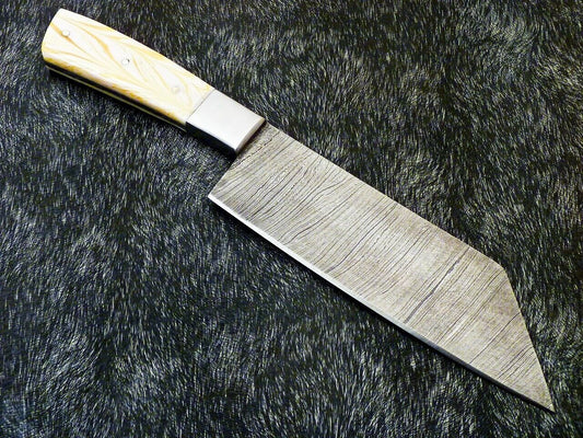 11" Professional Damascus Steel Chef Chopper Knife – Resin Handle, Handmade Cleaver