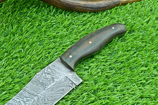 Stunning Hand Forged Damascus Steel Chef Knife – Kitchen & Camping Knife