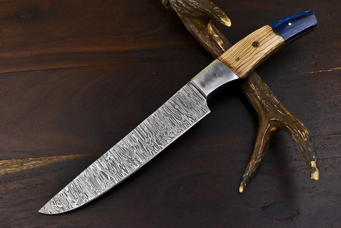 Kitchen Professional Chef Knife Forged Damascus Custom Hunting Knife with Sheath