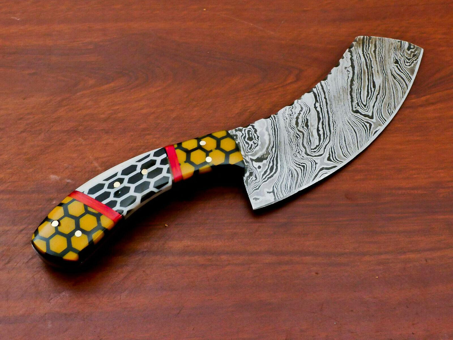 HAND MADE DAMASCUS CHEF KNIFE - FULL TANG - CORELON HANDLE