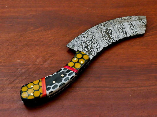 HAND MADE DAMASCUS CHEF KNIFE - FULL TANG - CORELON HANDLE
