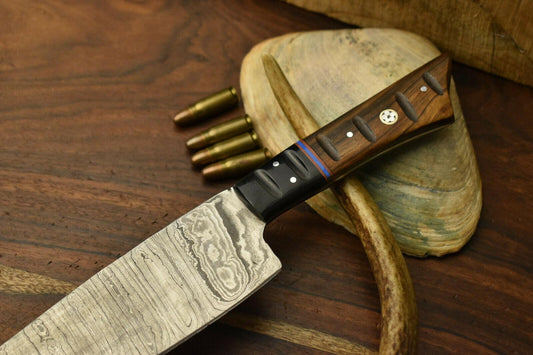 Custom Handmade Damascus Steel Chef Knife – Full Tang Kitchen Blade
