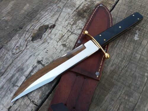 12" Handmade Stainless Steel Bowie Hunting Knife with Sheath – Outdoor Survival Tool