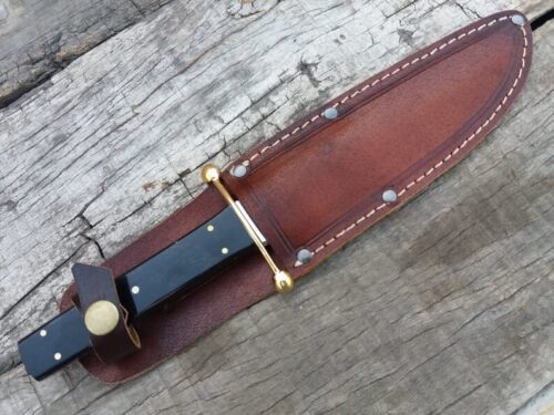 12" Handmade Stainless Steel Bowie Hunting Knife with Sheath – Outdoor Survival Tool