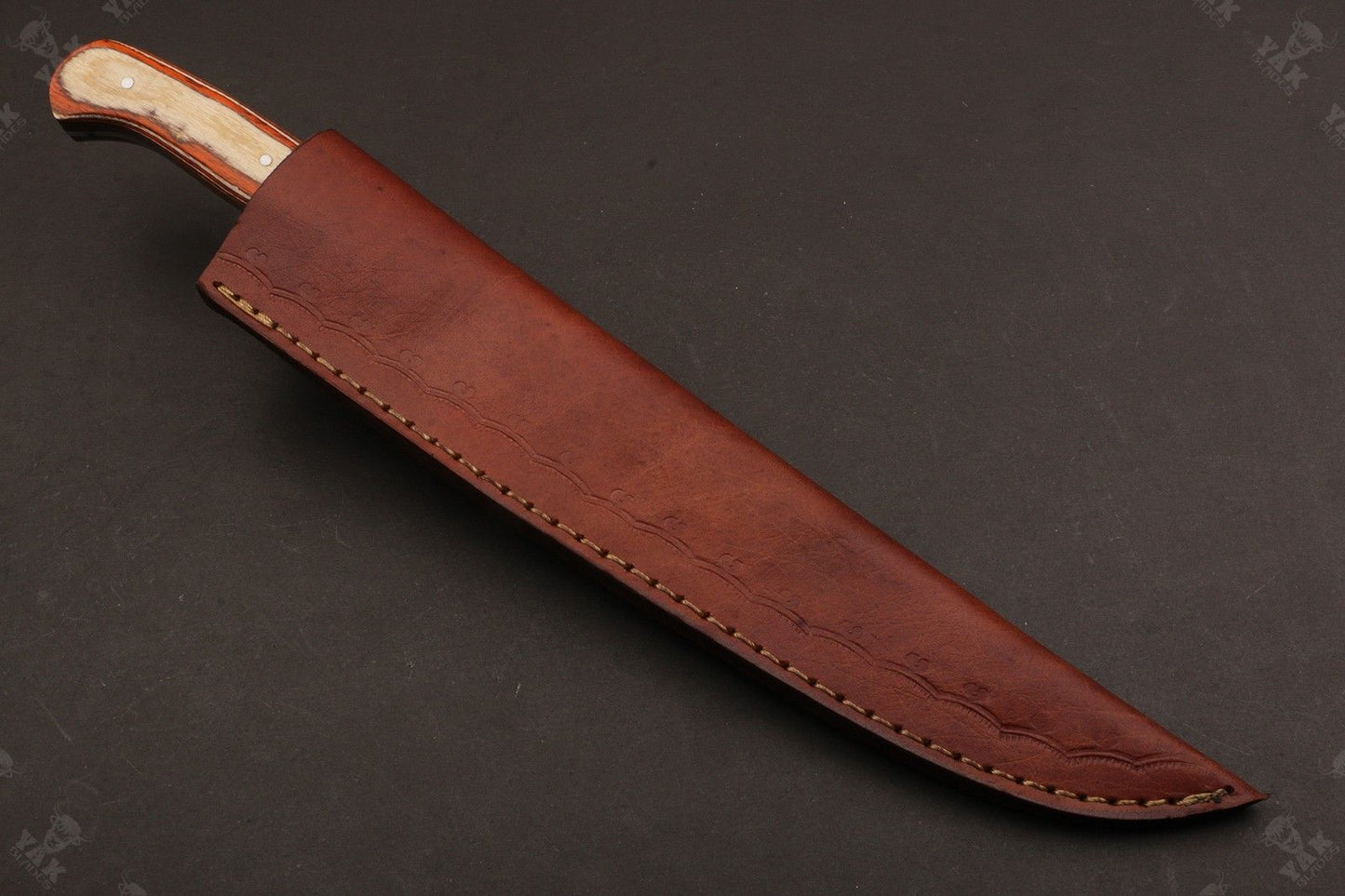 13" Damascus Fillet Knife Fire Damascus Steel Fillet Knife With Pakka Wood Handle