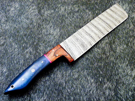 12.0" Professional Kitchen Chef Knife | Handmade Damascus Steel Blade with Hard Wood Handle