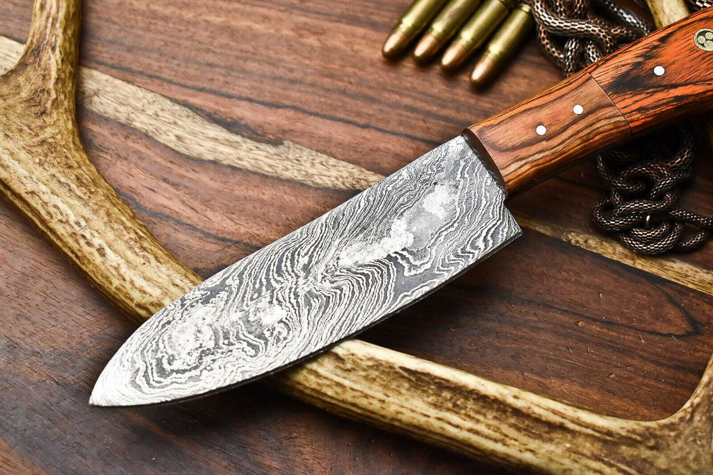 Hand Made Damascus Steel Chef Knife | Full Tang Kitchen Knife | 384-Layer Forged Blade