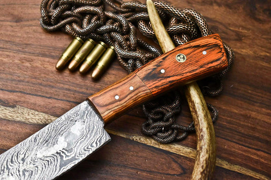 Hand Made Damascus Steel Chef Knife | Full Tang Kitchen Knife | 384-Layer Forged Blade