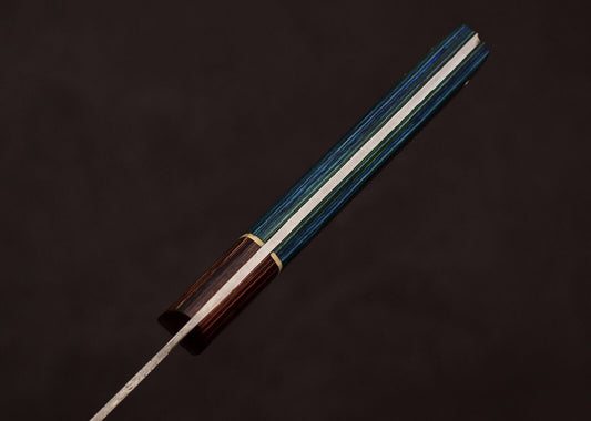 Chef & Hunting Knife 8" Blade Pakka Wood Handle + Sheath