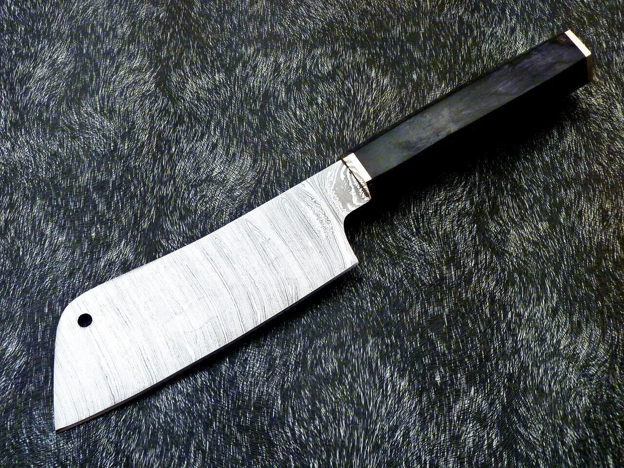 11" Custom Hand Forged Damascus Steel Chef Knife – Kitchen & Camping Knife with Hardwood Handle