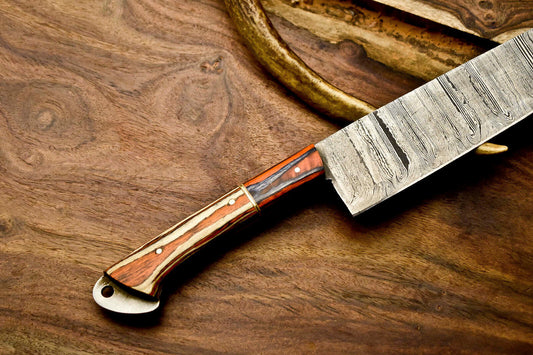 12.0" Handmade Damascus Steel Kitchen Chef Knife | Full Tang Professional Blade