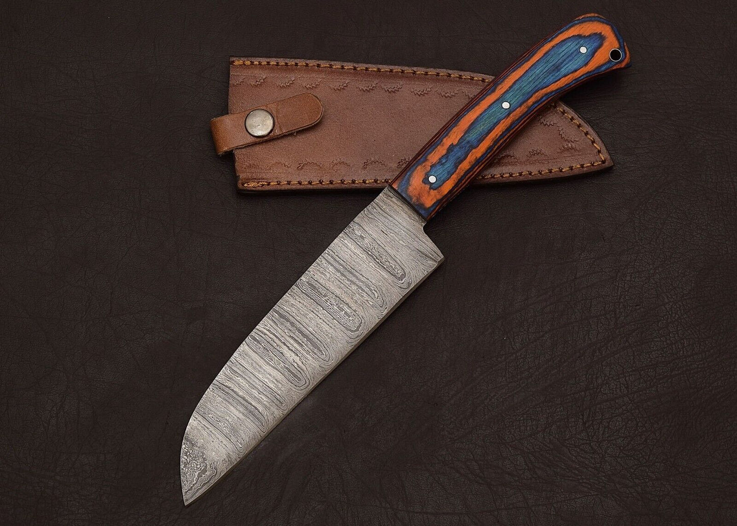Handmade Damascus Steel 12" Chef Knife | Outdoor Hunting & Survival with Pakka Handle