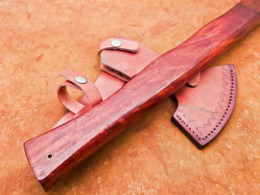 Handmade Carbon Steel Viking Axe – Bearded Camping Hatchet Tomahawk 20"