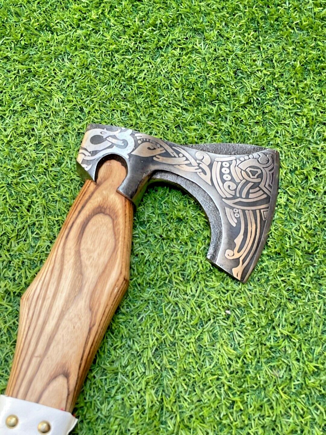 23 Inch Hand Forged Viking Axe High Carbon Steel Blade with Ash Wood Handle
