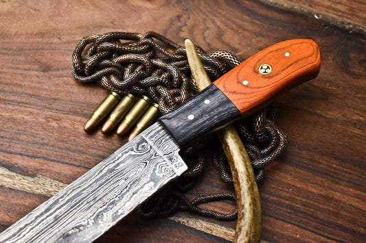 Premium Handcrafted Damascus Steel Chef Knife | Full Tang with Hard Wood Handle