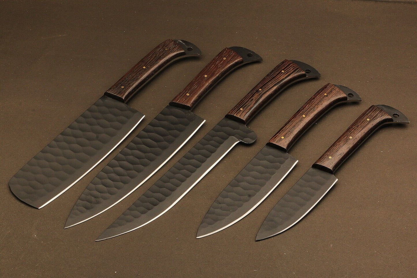 9" to 13" Hand Forged D2 Steel Chef Knives Set – Professional Kitchen Cutlery