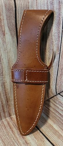 Heritage Forge Custom Handmade Damascus Steel Bowie Hunting Knife Natural Wood Handle with Sheath