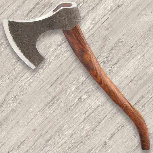 Viking Bushcraft Carbon Steel Axe with Wooden Handle 29 Inch