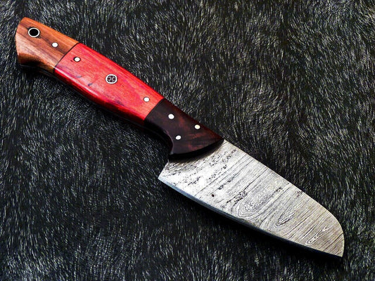 10.0" Professional Kitchen Chef Knife Damascus Blade with Camel Bone Handle – Handmade Custom