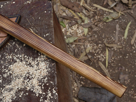 Hand Forged 20 Inch Viking Axe Carbon Steel Blade with Ash Wood Handle and Leather Sheath