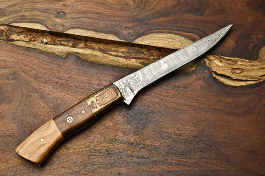 12.0" Handmade Damascus Steel Kitchen Chef Knife – Full Tang Sharp Blade