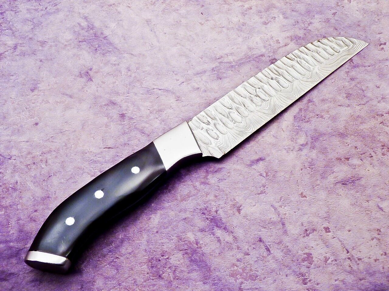 10" Professional Chef Knife Damascus Blade Kitchen Knife "Bull Horn"