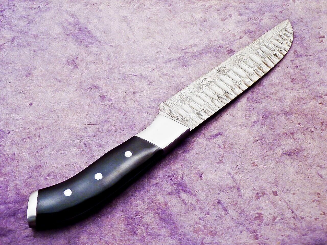 10" Professional Chef Knife Damascus Blade Kitchen Knife "Bull Horn"