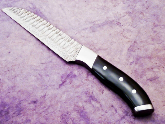 10" Professional Chef Knife Damascus Blade Kitchen Knife "Bull Horn"