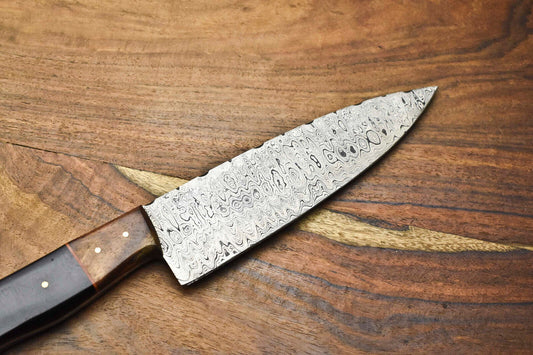 Custom Handmade Damascus Steel Chef Knife – Full Tang Sport Knife, Forged Blade