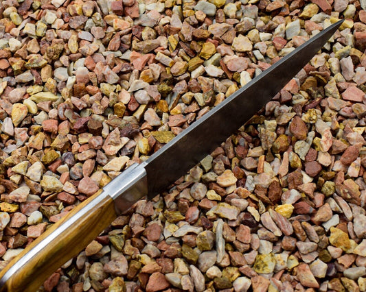 Premium Handmade Damascus Steel Chef Knife with Olive Wood Handle – Full Tang Kitchen Knife