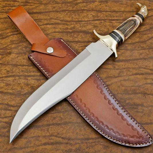 Elite Handmade D2 Steel Bowie Knife – 13-Inch Hunting & Camping Survival Blade