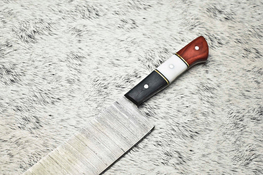 Cutlery Salvation Handmade Damascus Steel Full Tang Kitchen Chef Knife – 11" Blade