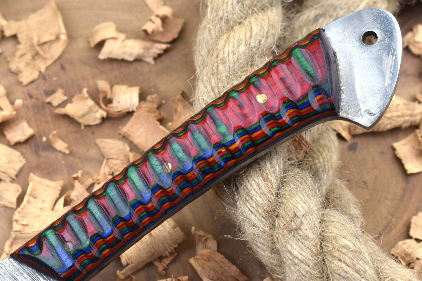 Custom Handmade Forged Damascus Steel Kitchen Chef Knife – Multi Dollar Sheet Handle