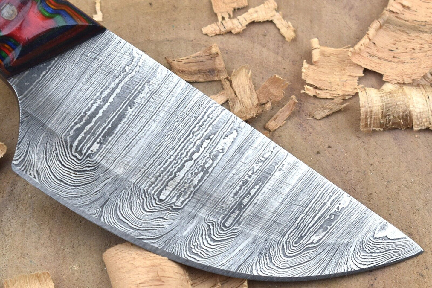 Custom Handmade Forged Damascus Steel Kitchen Chef Knife – Multi Dollar Sheet Handle