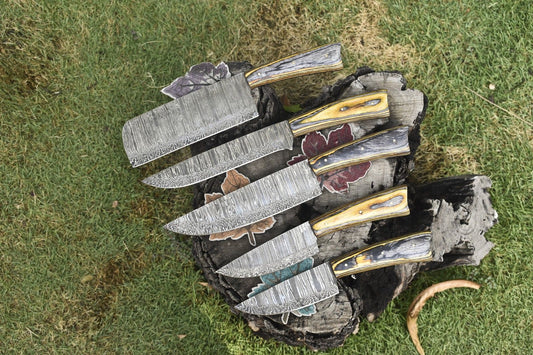 Hot Item Twist Damascus Chef Knife Set of 5 – Rare Hardwood Handle Sports Collection