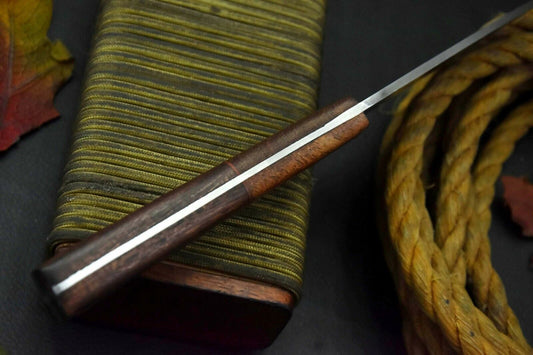 Custom 9.5" OAL Handmade Damascus Steel Chef Knife with Walnut Handle – Raindrop Pattern Blade