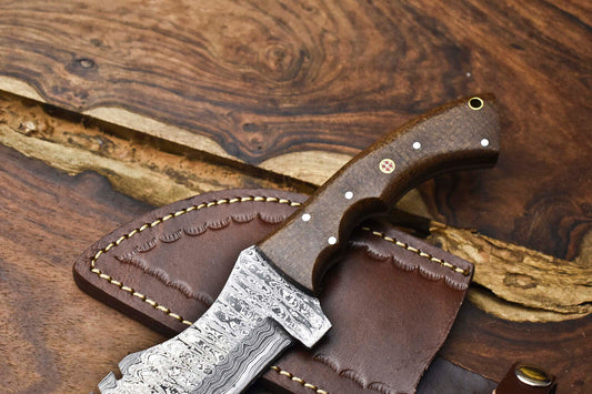 12.0" Rare Handmade Damascus Blade Tracker Knife | Full Tang Camping Survival Knife