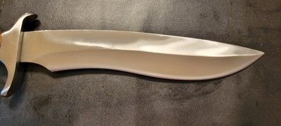 Handmade 17 Inch D2 Steel Hunting Bowie Jungle Knife – Wood Handle with Leather Sheath