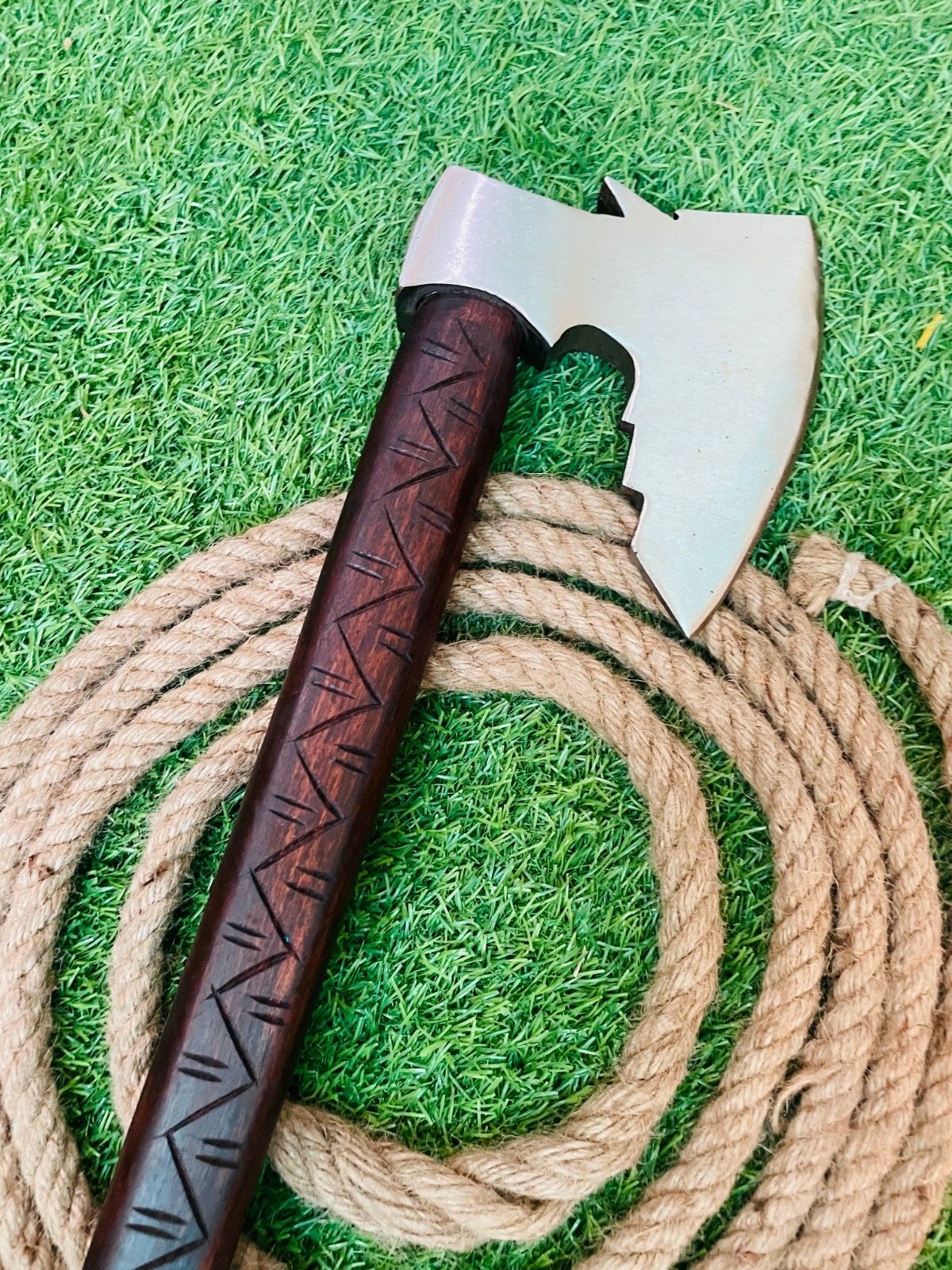 Handcrafted Carbon Steel Viking Tomahawk Axe, Bearded Integral Axe – 24 Inches
