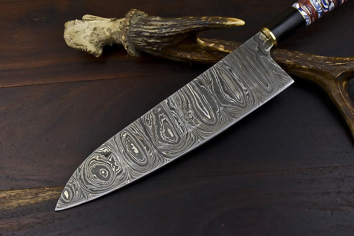 Custom Damascus Kitchen Chef Knife | Professional Kitchen Knife Gift