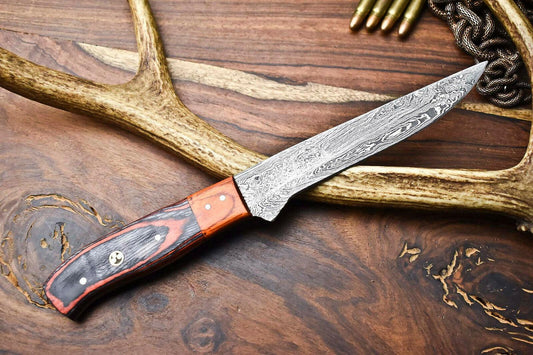 Premium Handmade Damascus Steel Chef Knife | Full Tang Kitchen Blade with Hard Wood Handle