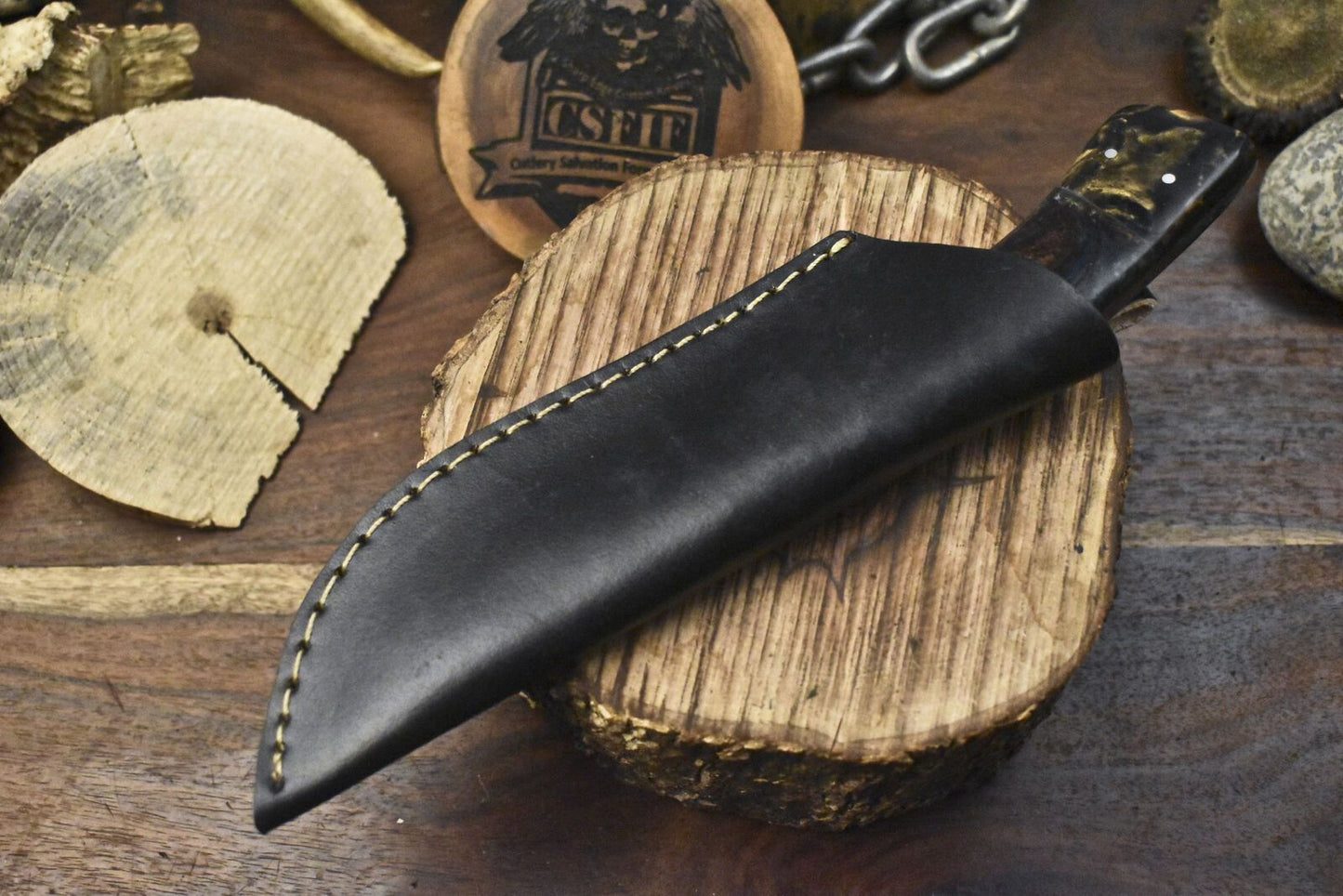 Hot Item Twist Damascus Skinner Knife Corian Handle Micarta Bolster Hunter Blade