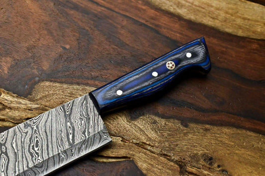 Custom Handmade Damascus Steel Chef Chopper Knife – Full Tang Forged Blade